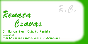 renata csavas business card